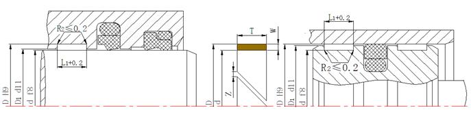 食品級密封件,導向環DST截面結構圖