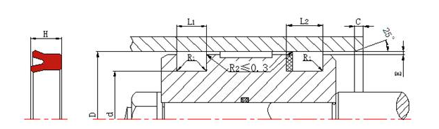 軸用\孔用的專(zhuān)用型的等高的y型密封圈