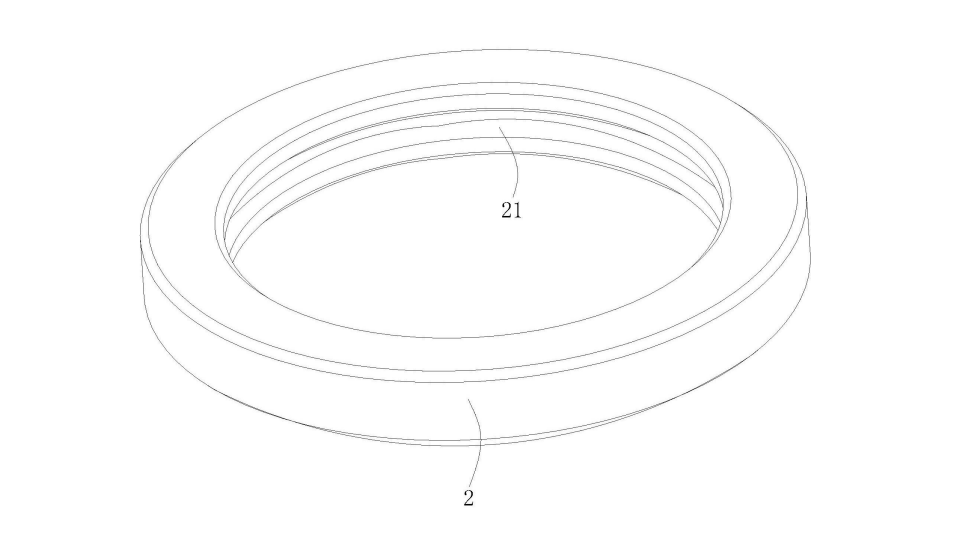 一種防脫落式組合密封墊圈新型的金屬外圈的剖視立體1