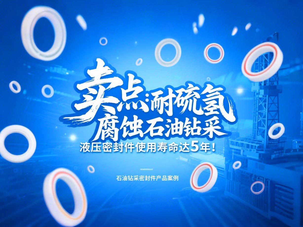 賣點?：耐硫化氫腐蝕！石油鉆采液壓密封件使用壽命達5年！